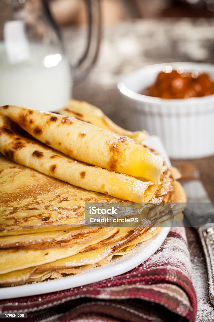 homemade pancake Pancakes - Crepes 2015 Stock Photo