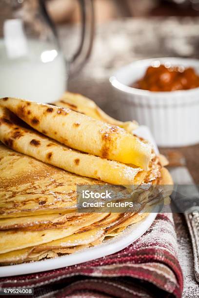 Homemade Pancake Stock Photo - Download Image Now - 2015, Backgrounds, Baked Pastry Item