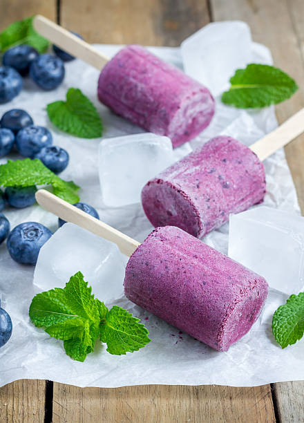 istock Homemade popsicles with blueberry, yogurt and honey 479525116