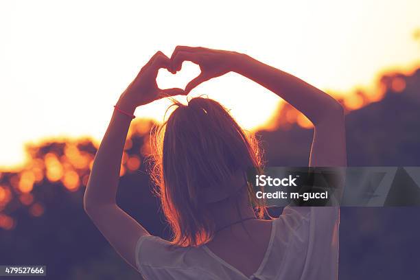 Heartshape For The Sun Stock Photo - Download Image Now - 2015, Adult, Adults Only