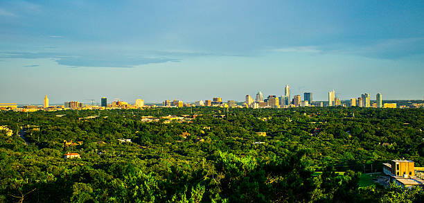 istock Sun Shines On Austin Texas Entire City Daytime View 479528384