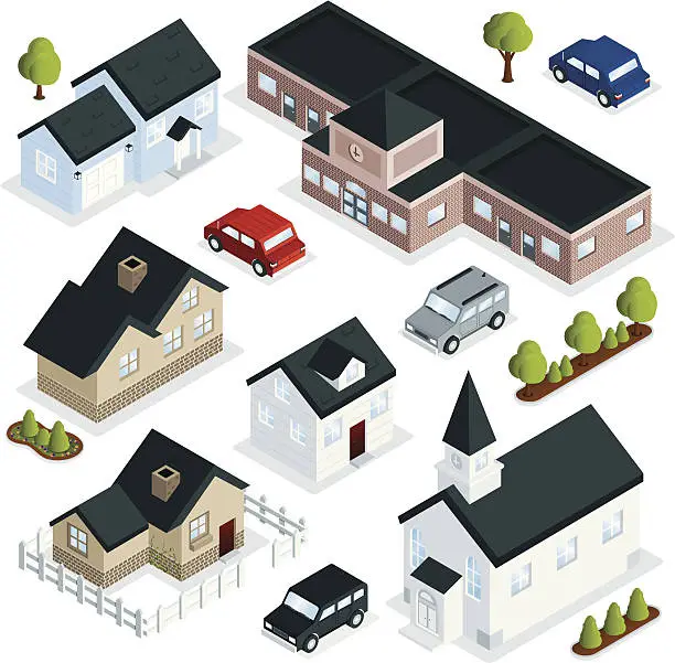 Vector illustration of Community Buildings