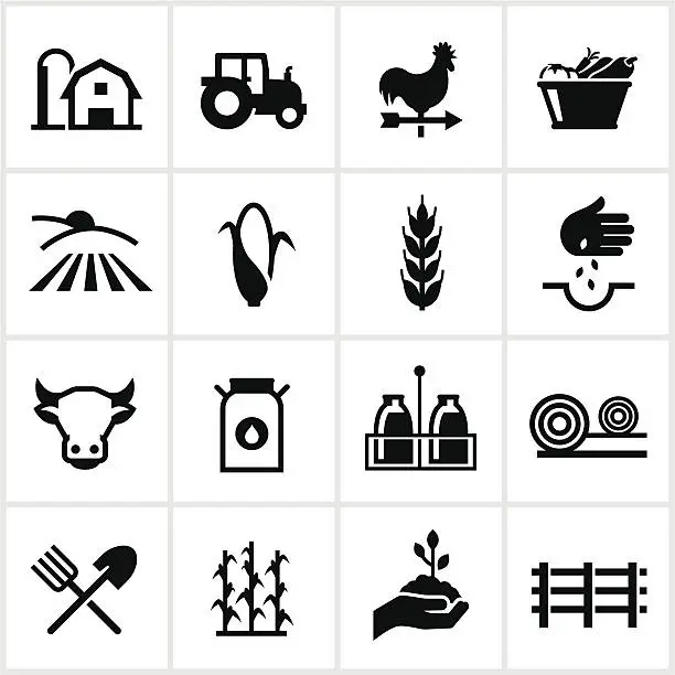 Vector illustration of Farming and Agriculture Icons