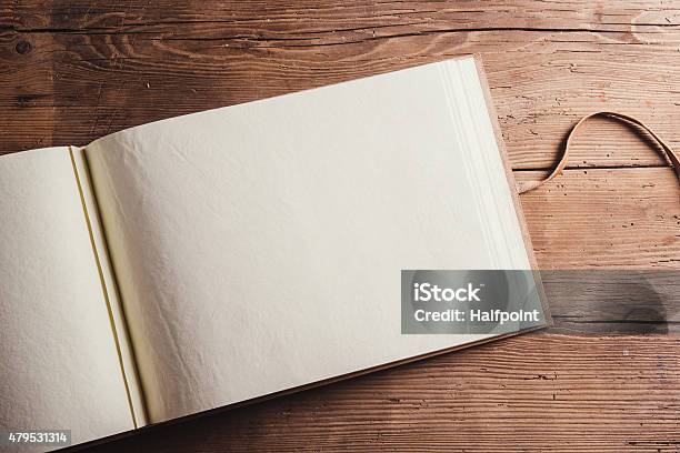 Empty Photoalbum Stock Photo - Download Image Now - Photo Album, Table, Old