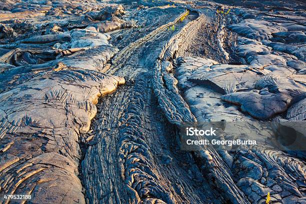 Patterns Of Molten Cooled Lava Stock Photo - Download Image Now - 2015, Awe, Barren