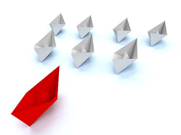 istock Leadership concept. Paper boats 479532442