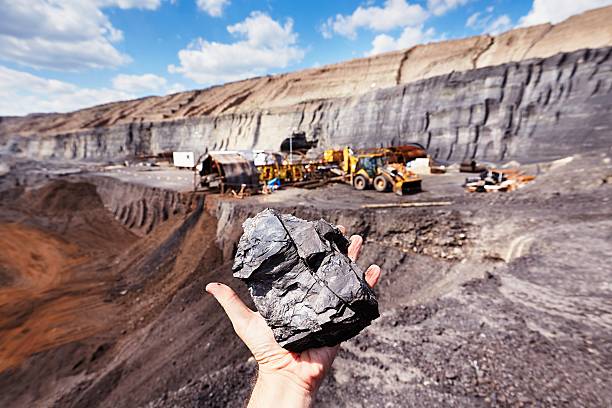 coal mine - surface mine stock-fotos und bilder