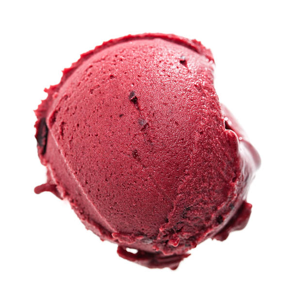 istock single scoop of cassis ice cream (red currant) from above 479533556