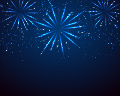 Blue sparkle fireworks