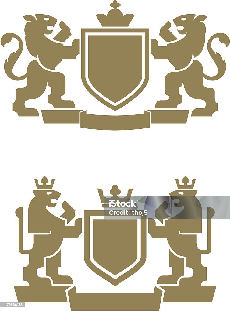 Nowoczesne Lion Cest - Grafika wektorowa royalty-free (Herb)