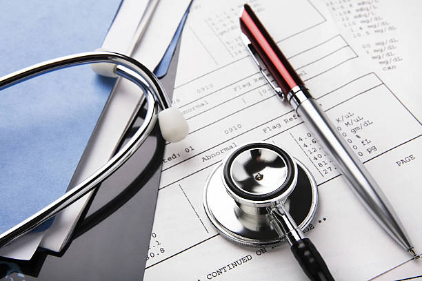 istock Health care billing statement with stethoscope 479537720