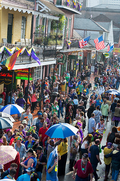 istock Mardi Gras and rain on Bourbon Street 479538334