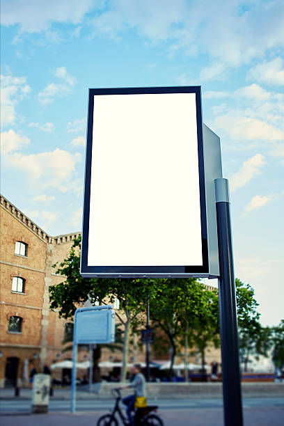 istock Large information board for your text message in big city 479538924