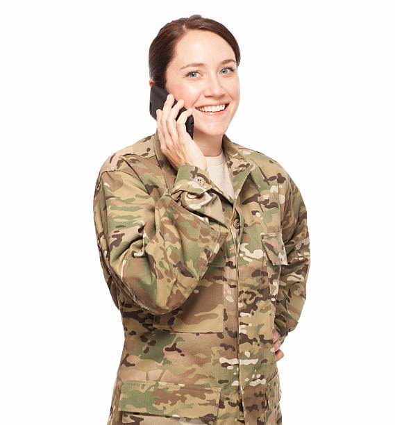 istock Happy soldier on cell phone. 479542044