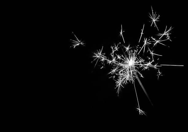 istock Christmas sparkler on black background. Bengal fire 479542208