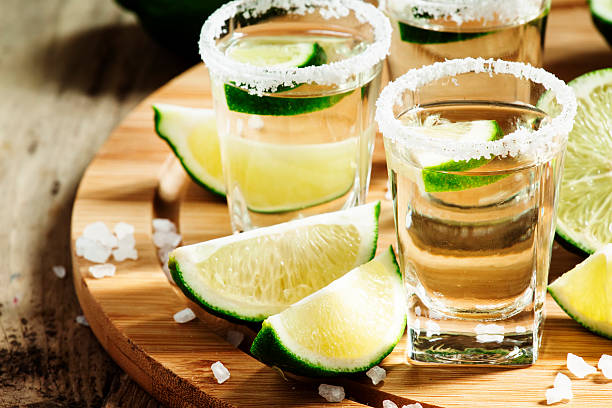 istock Silver Mexican tequila with lime and salt 479542474