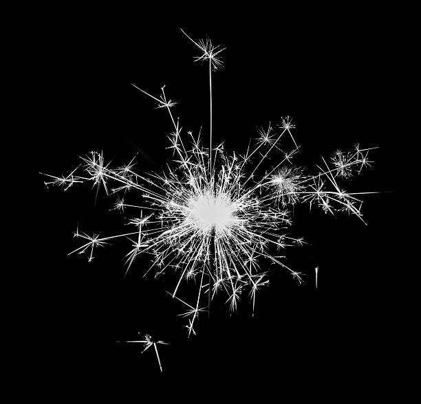 istock Christmas sparkler on black background. Bengal fire 479545250
