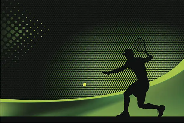 Vector illustration of Tennis Background - Male