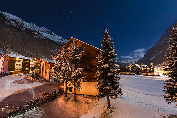 istock Winter night view of the tasch valley 479546178