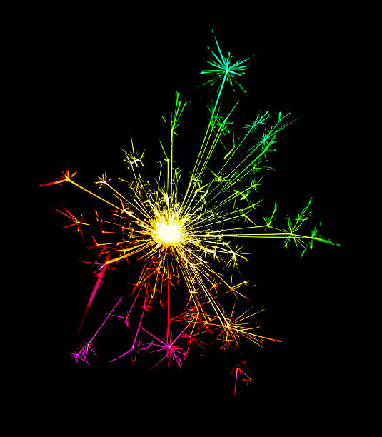 istock Christmas sparkler on black background. Bengal fire 479549212