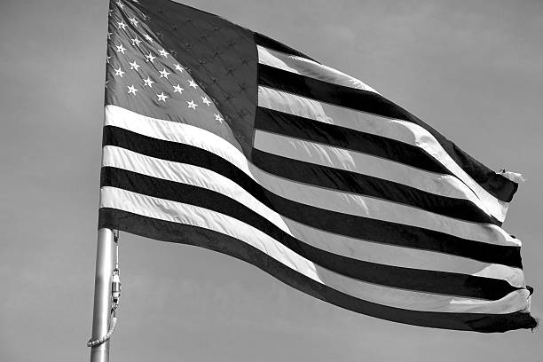 istock American Flag in Black and White 479552050
