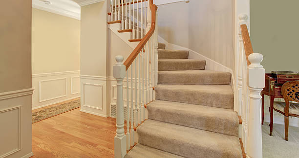 istock Beautiful and bright entryway with stairs. 479552106