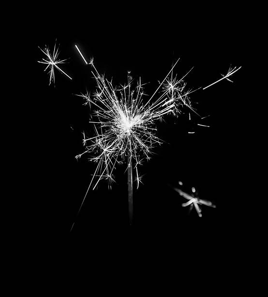istock Christmas sparkler on black background. Bengal fire 479554312