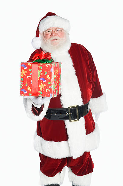 istock Santa Claus Standing With Gift Box 479554675