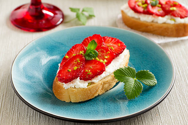 istock bruschetta with ricotta and strawberries. 479556371