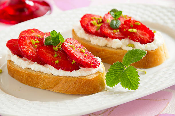 istock bruschetta with ricotta and strawberries. 479556387