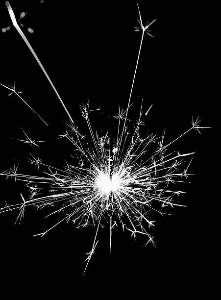 istock Christmas sparkler on black background. Bengal fire 479557378
