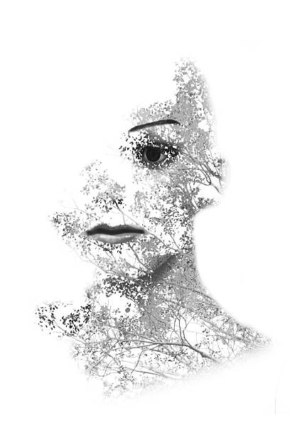 istock Double exposure of  Mannequin and tree black and white 479557566