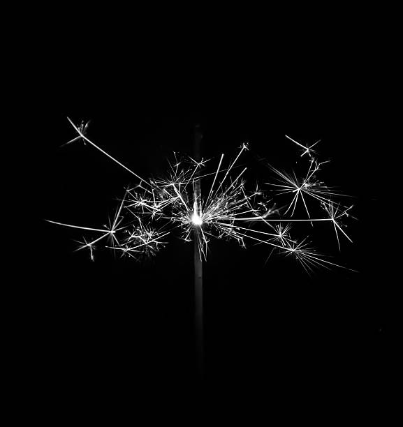 istock Christmas sparkler on black background. Bengal fire 479558230