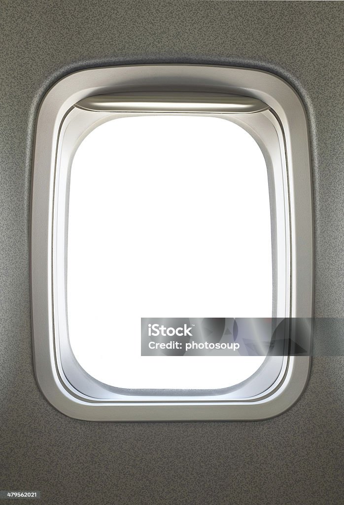 Airplane window Empty airplane glass window Airplane Stock Photo