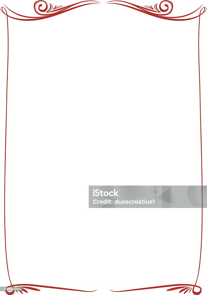 Red Simple Vector Frame Vector Decorative Red Frame Stock Illustration - Download Image Now ...