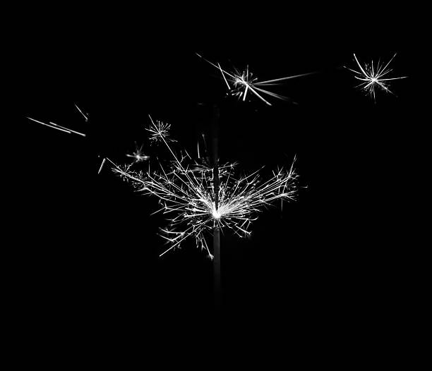 istock Christmas sparkler on black background. Bengal fire 479566122
