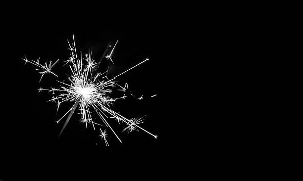 istock Christmas sparkler on black background. Bengal fire 479566154