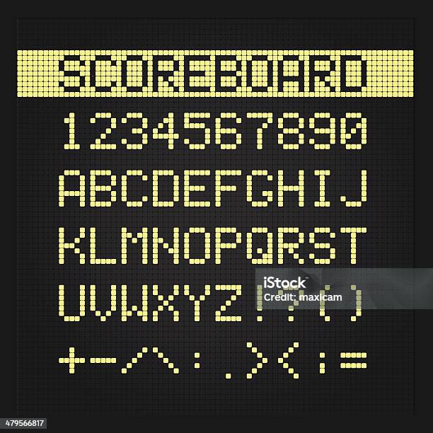 Digital Scoreboard Stock Illustration - Download Image Now - Scoreboard, LED Light, Typescript