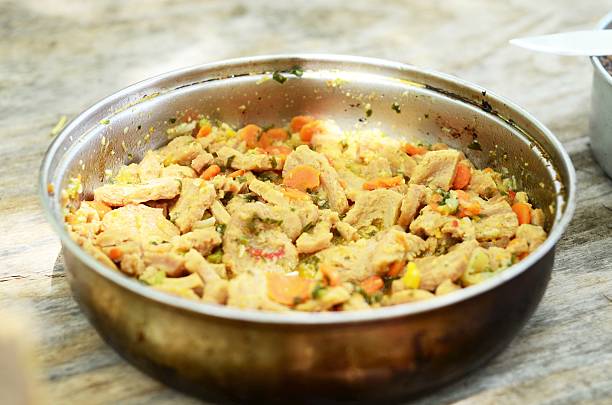soya chunks stew or salad in casserole