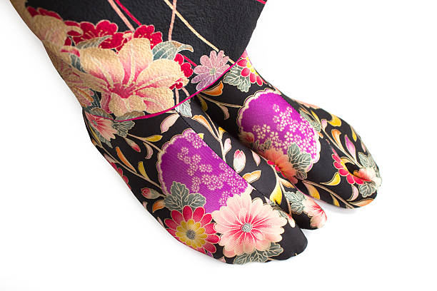 Japanese socks Tabi are Japanese socks when we wear Japanese-style clothing. japan women human foot japanese culture stock pictures, royalty-free photos & images
