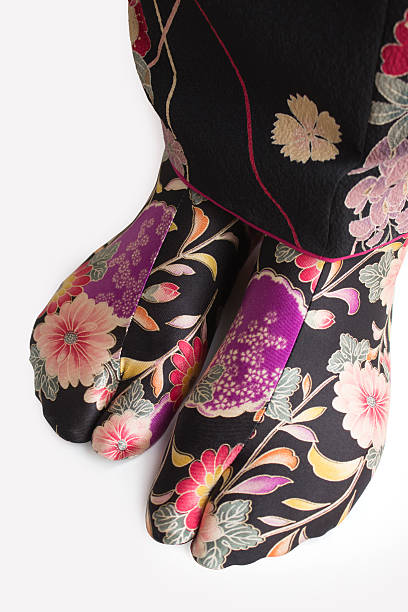 Japanese socks Tabi are Japanese socks when we wear Japanese-style clothing. japan women human foot japanese culture stock pictures, royalty-free photos & images