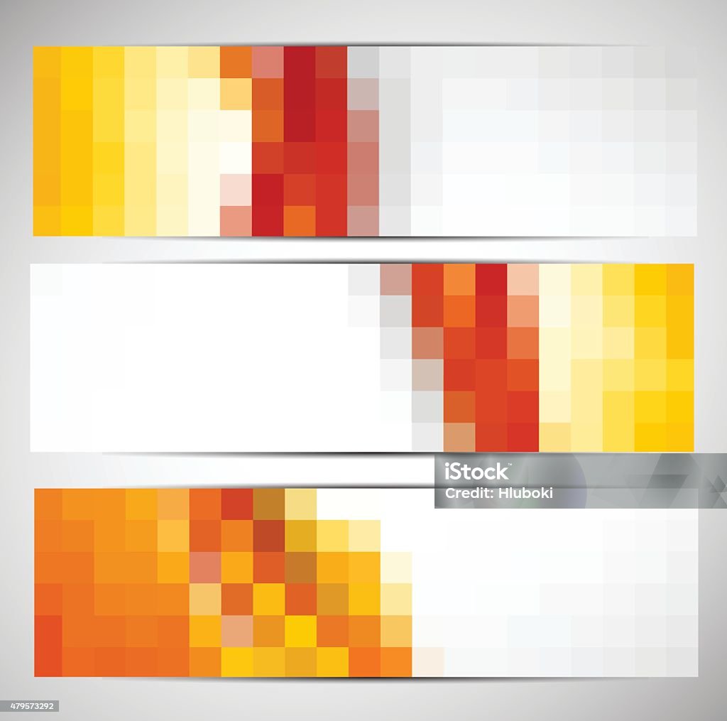 Set of banners with squares Set of banners with squares. Abstract illustration 2015 stock vector