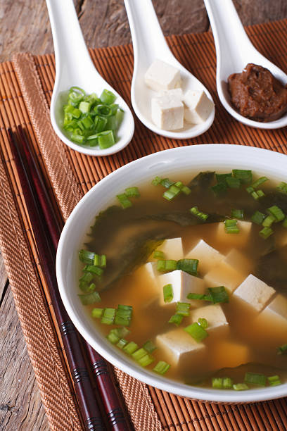 istock Japanese miso soup and ingredients close-up. Vertical 479574276