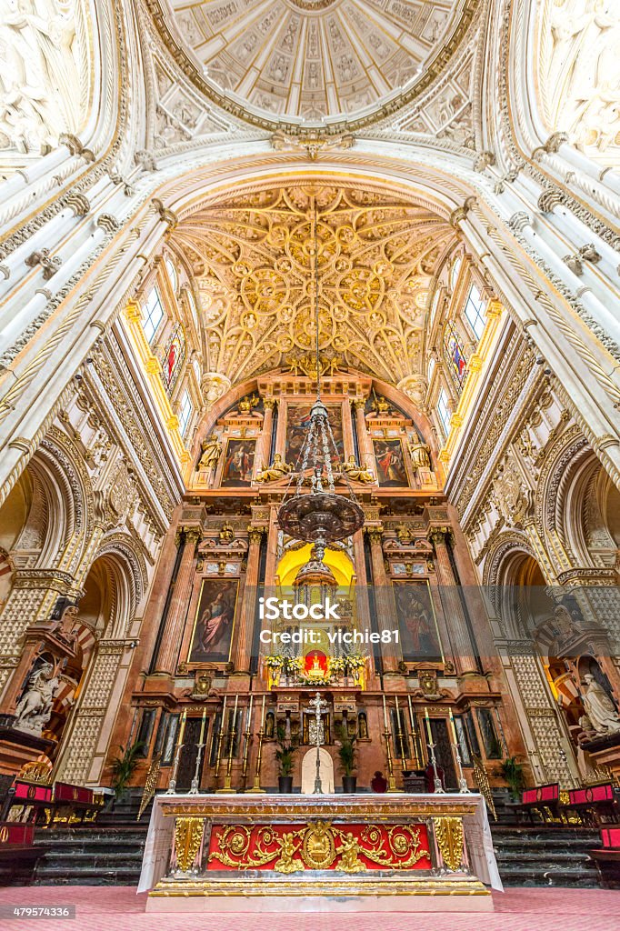 Cordoba Mezquita Mosque Cathedral The Great Mosque Cathedral of Cordoba (La Mezquita), Spain 2015 Stock Photo