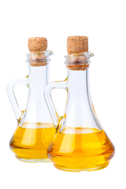 istock Two oil bottle on white 479574727