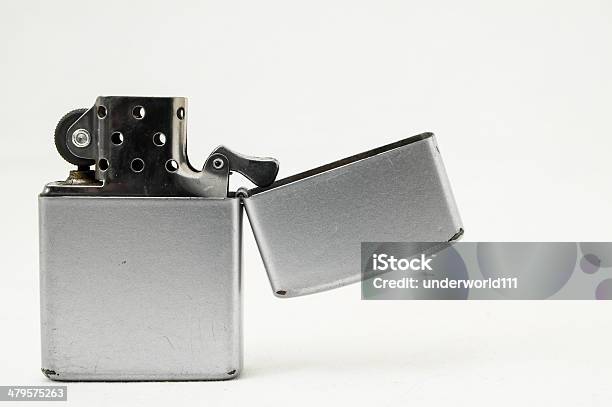 Vintage Lighter On White Background Stock Photo - Download Image Now - Burning, Cigar, Cigarette