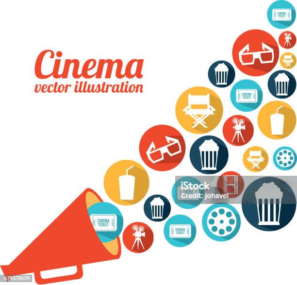 Cinema Icons Stock Illustration - Download Image Now - Announcement Message, Arts Culture and Entertainment, Award Ribbon