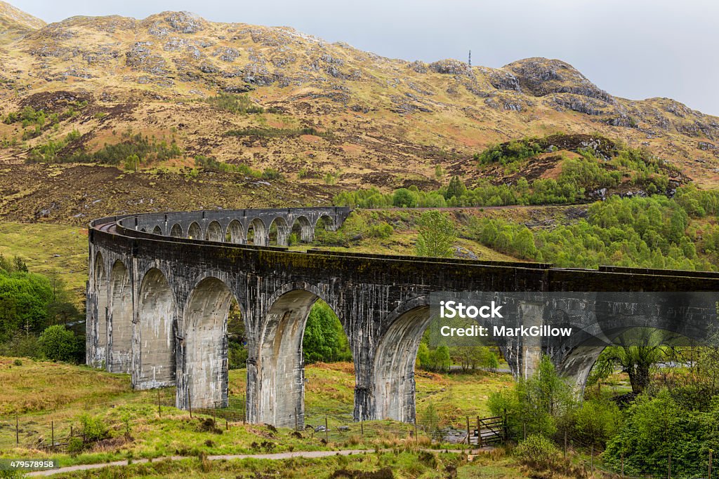 Glenfinnan Railway Viaduct Glenfinnan Railway Viaduct on the West Highland Line in Glenfinnan, Scotland Train - Vehicle Stock Photo