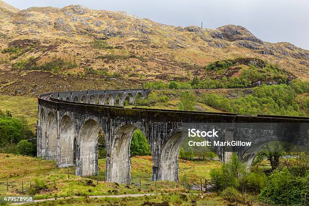 Glenfinnan Railway Viaduct Stock Photo - Download Image Now - Train - Vehicle, 2015, Arch - Architectural Feature