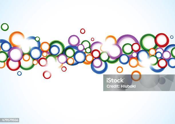 Background With Colorful Circles Stock Illustration - Download Image Now - 2015, Abstract, Arts Culture and Entertainment